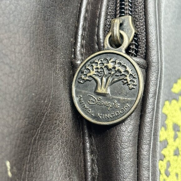 VTG Disney World Animal Kingdom Bag Brown Faux Leather Embroidered Tree Of Life - Picture 9 of 16